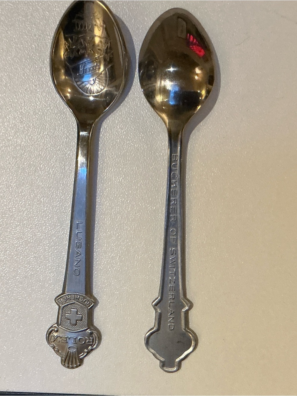 Rolex Silver Tone Commemorative Pair of Spoons